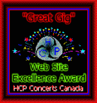 The Heavelution Concerts Canada "Great Gig" Web Site Excellence Award